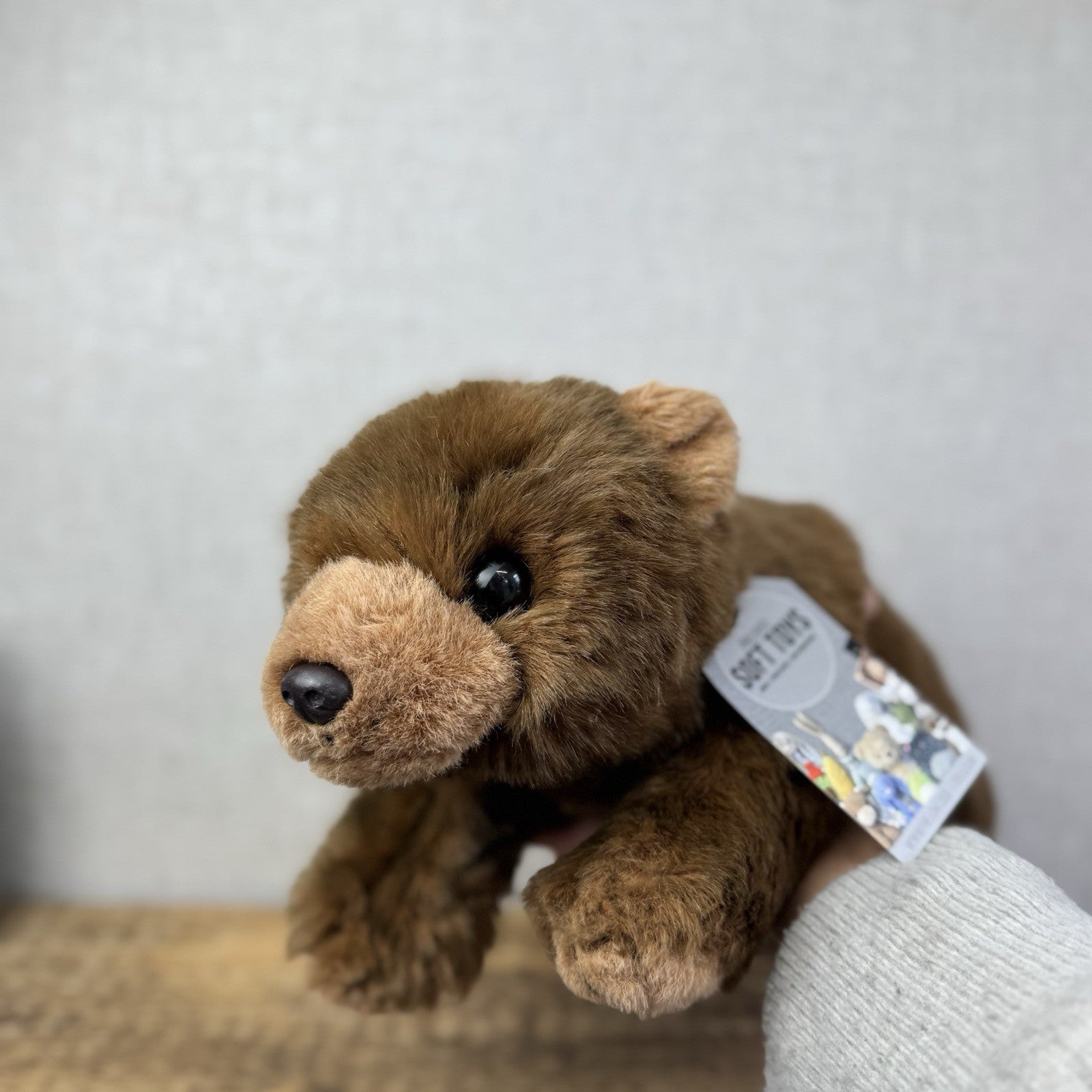 TY Baby Buddy Bear 1991 - Rare Flat Black Bear Brown Floppy Bear Hard To Find