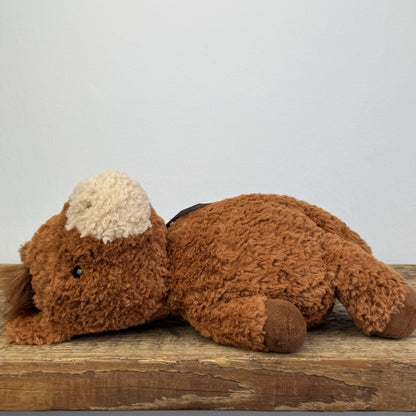 Jellycat Flossie Pony - Textured Retired Brown Horse Soft Toy Rare 10"