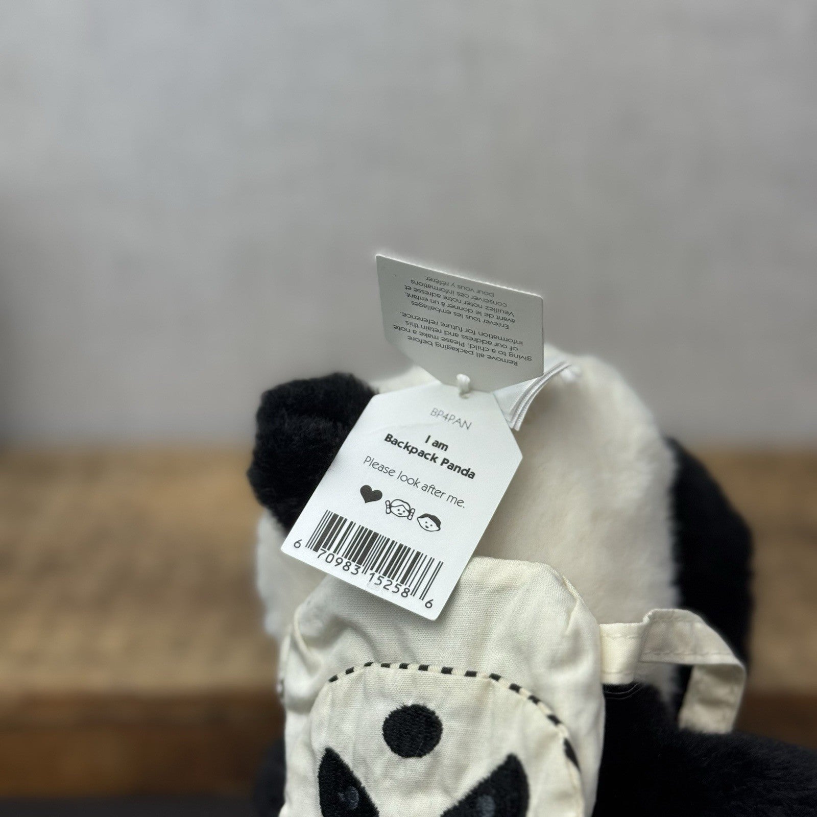 Jellycat Backpack Panda - Jellyca Small Fluffy Pada With Backpack NWT Retired 9"