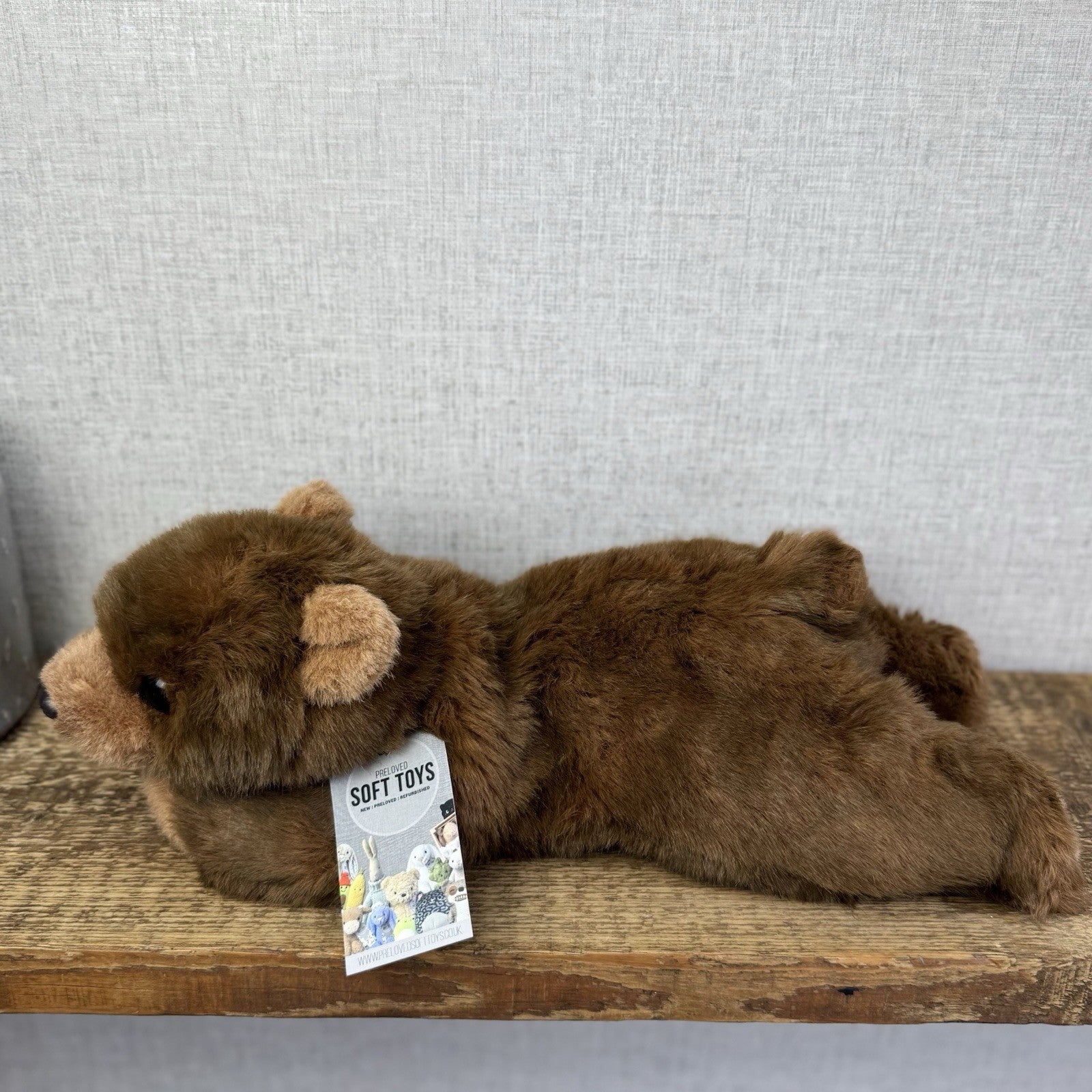 TY Baby Buddy Bear 1991 - Rare Flat Black Bear Brown Floppy Bear Hard To Find