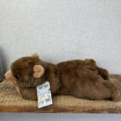 TY Baby Buddy Bear 1991 - Rare Flat Black Bear Brown Floppy Bear Hard To Find
