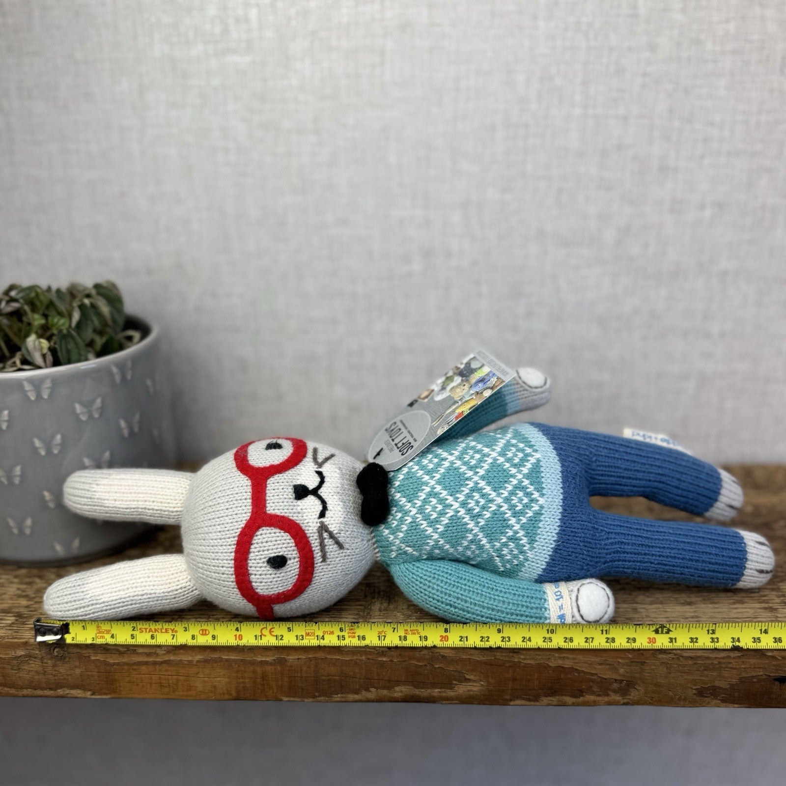 Cuddle + Kind Benedict The Bunny - Baby Cotton Yarn Knitted Wild Animal 13"