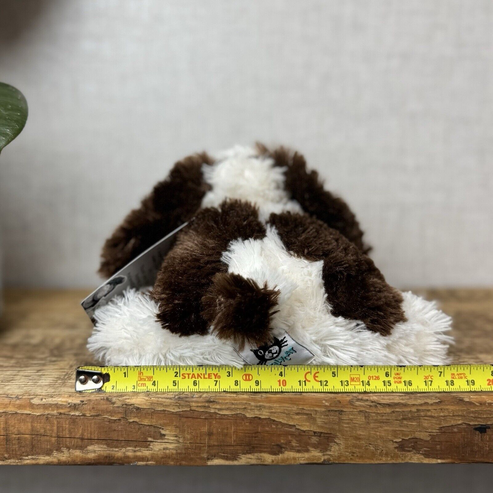 Jellycat Small Truffles Dog Puppy- Cream/Brown Floppy Dog Pillow Beanie Rare 7”