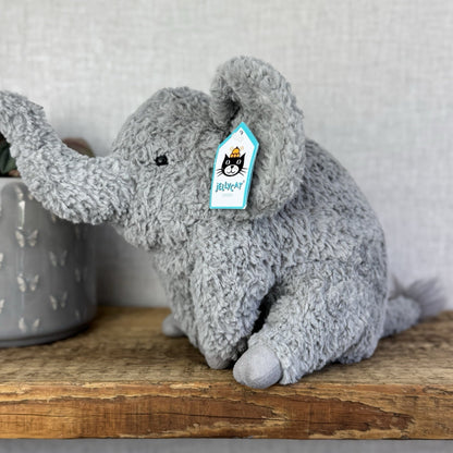 Jellycat Rondle Elephant -  Grey Textured Elelephant Beanie Plush Retired Tags