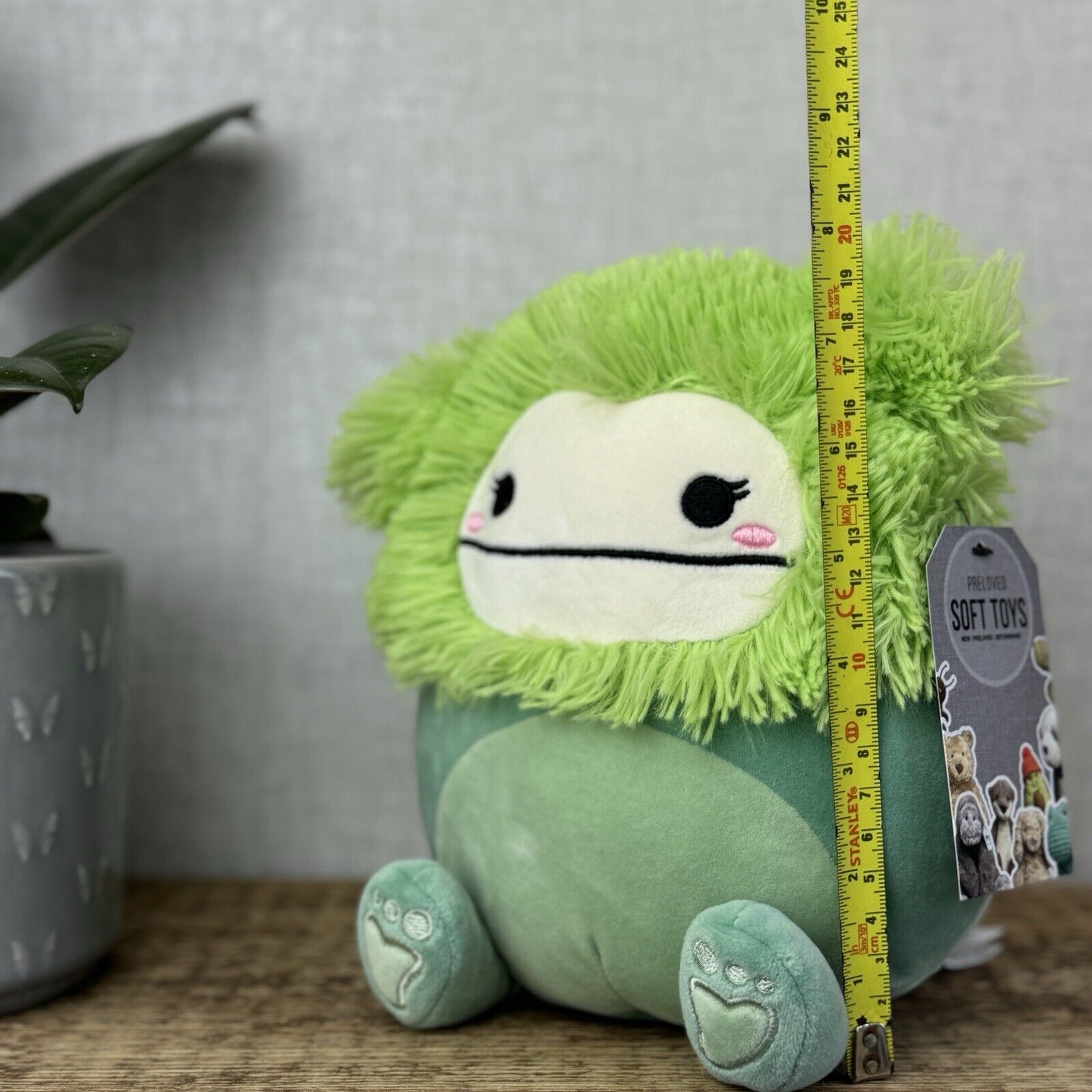 Squishmallows Bren the Green Bigfoot - Green Fluffy Soft Toy Squish Yeti 7.5"