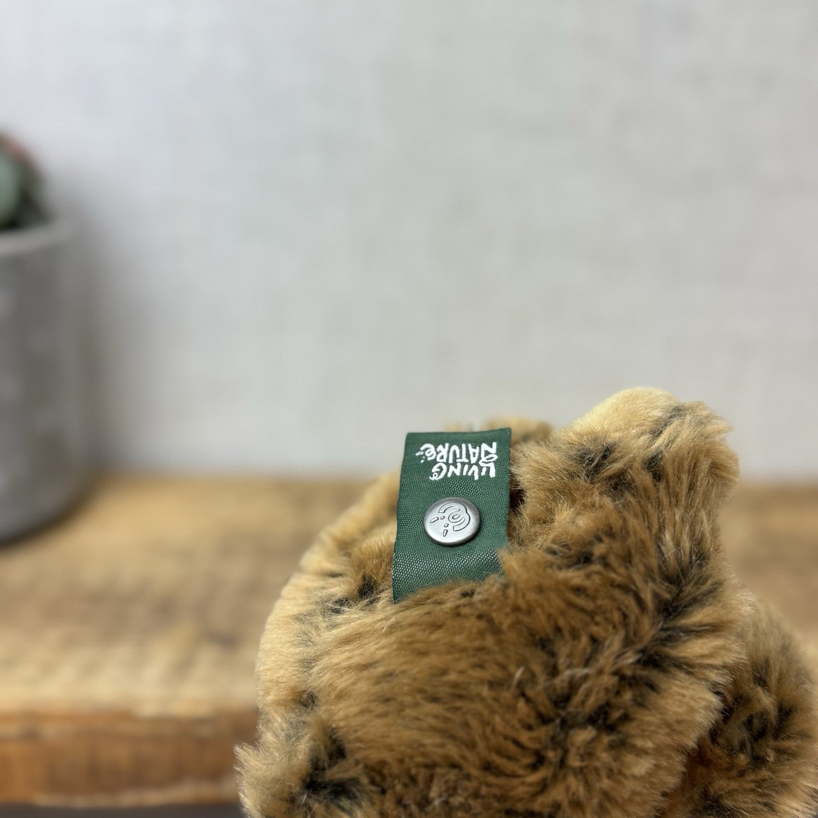 Living Nature Animal Soft Toy - Small Brown Bear Plush Eco Plush Toy New Tags 6"