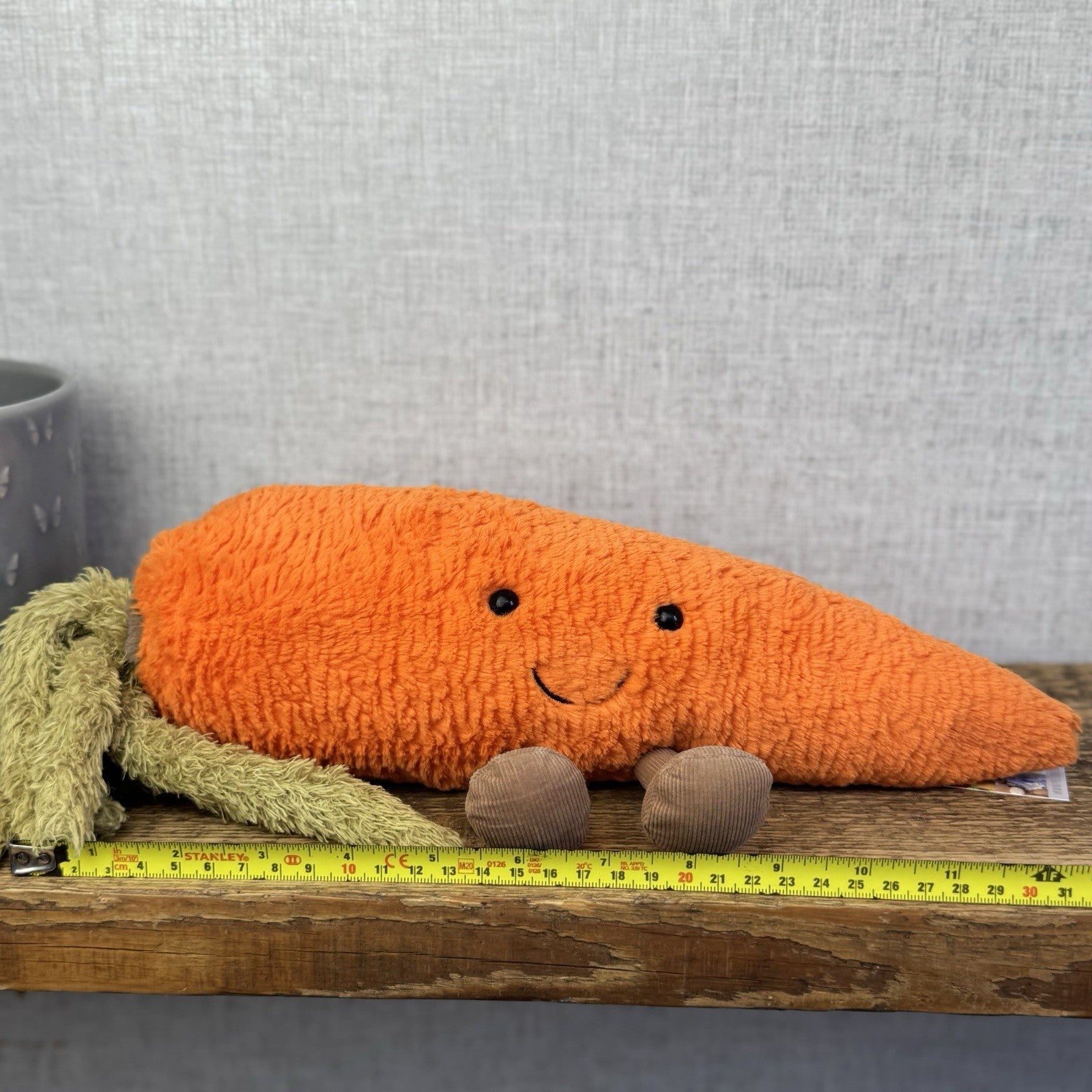 Jellycat Large Amuseable Carrot - Orange Fluffy Carrot Beanie Plush Retired 15"