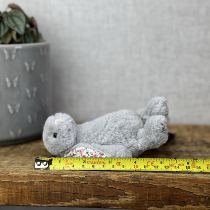 Jellycat Tiny Bashful Silver Blossom - Baby Bunny Miniature Rabbit Grey 5"