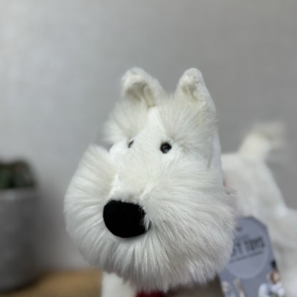 Jellycat X John Lewis Collab - Christmas Terrier Beanie Soft Toy Puppy Westie 8"