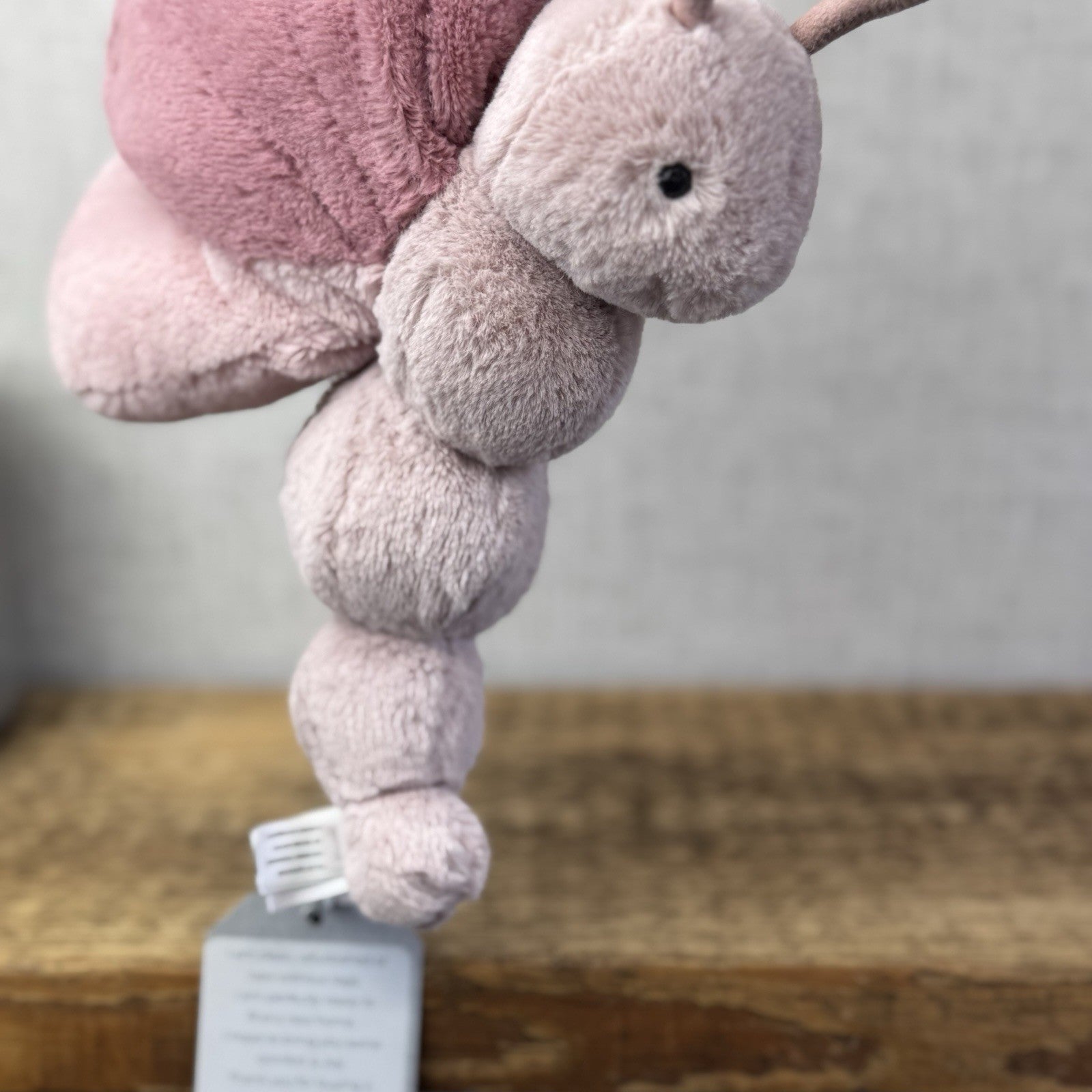 Jellycat Medium Beatrice Butterfly - Soft Pink Butterfly Beanie Display Retired