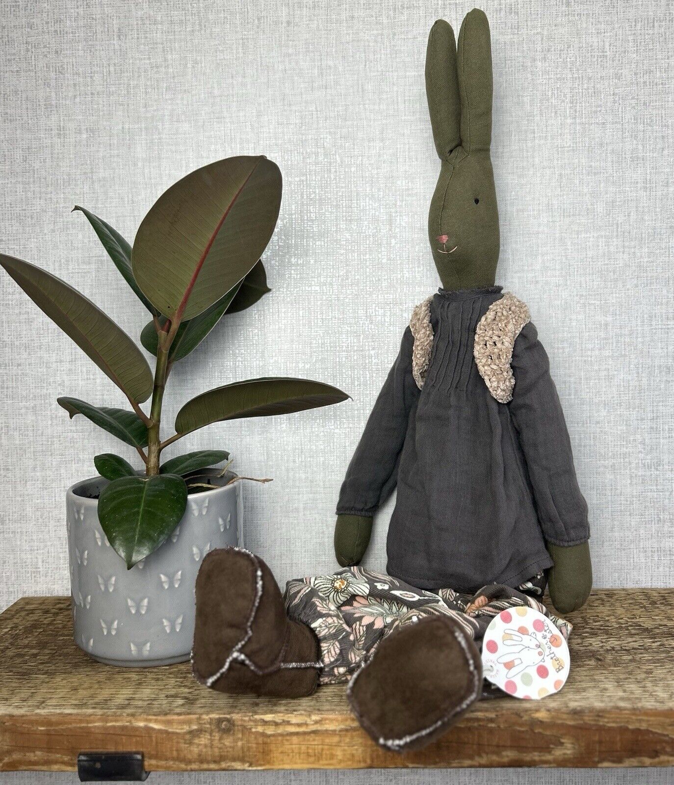 Maileg Large Diana - Large Brown Bunny Diana - Retired 2011 - Brown Bunny