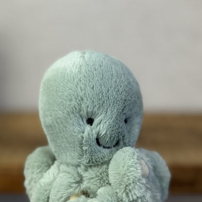 Jellycat Baby Odyssey Octopus - Mini Green Sea Creature Beanie Retired 5"