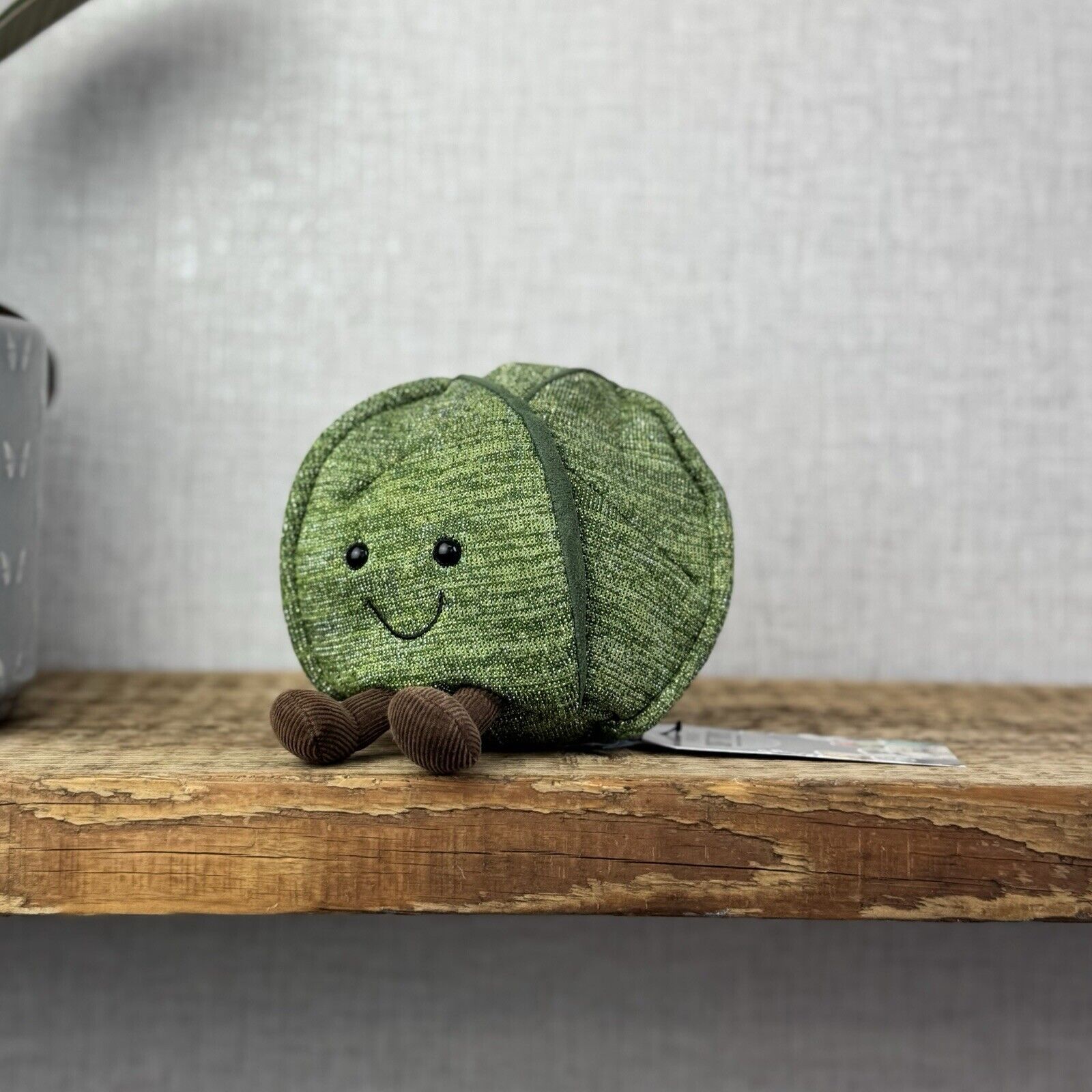 Jellycat Amuseable Glisten Brussels Sprout - Christmas Plush Soft Toy 4”