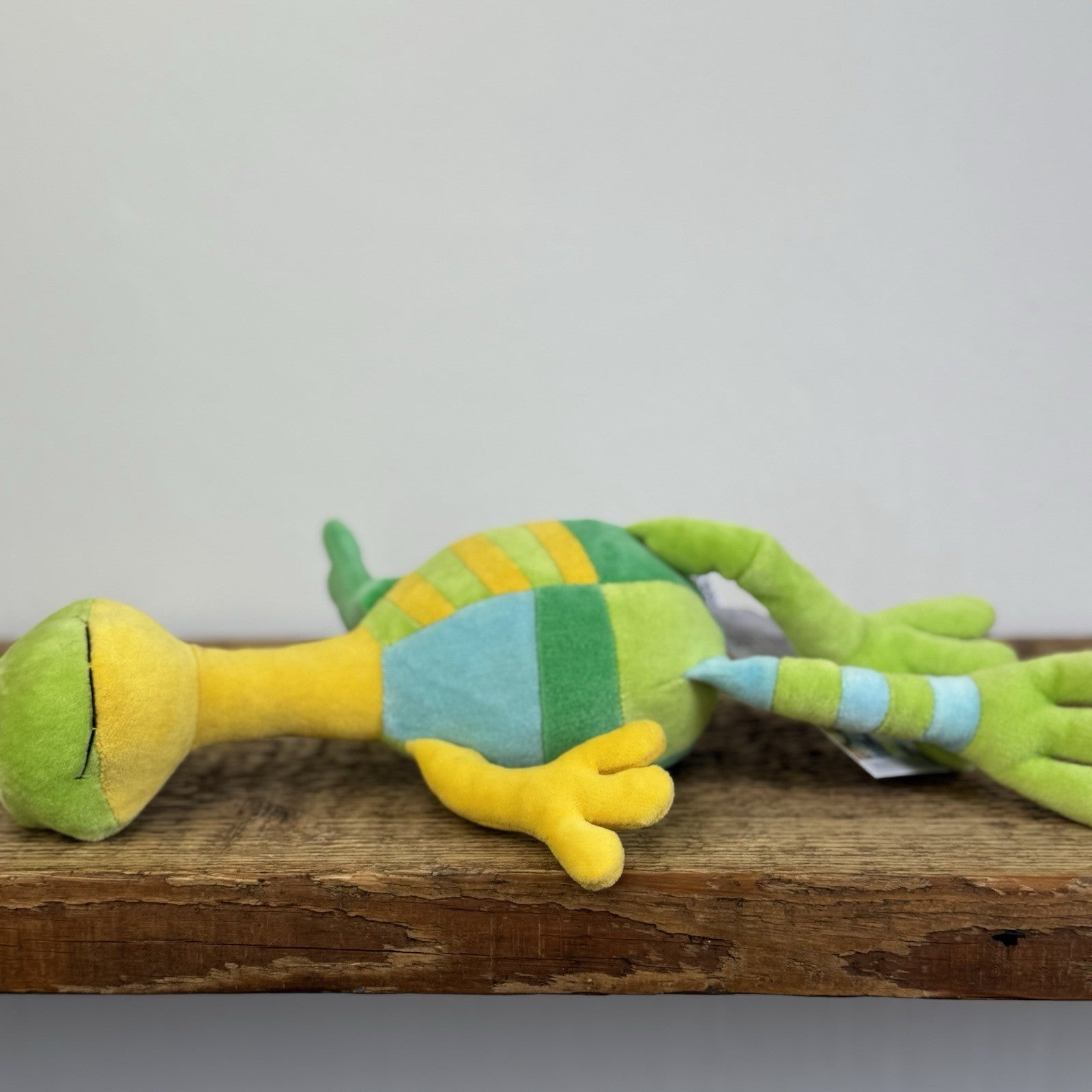 Jellycat Leggy Frog - Green Vintage Patchwork Soft Toy Rare 12"