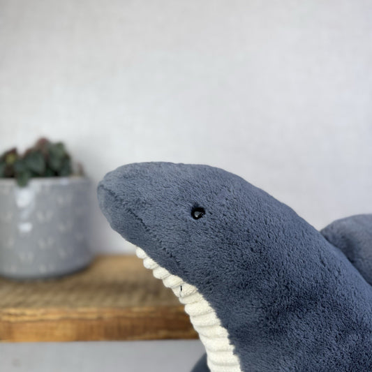 Jellycat Shadow Shark Grey - Large Beanie Shark Retired Dark Grey Rare 16"