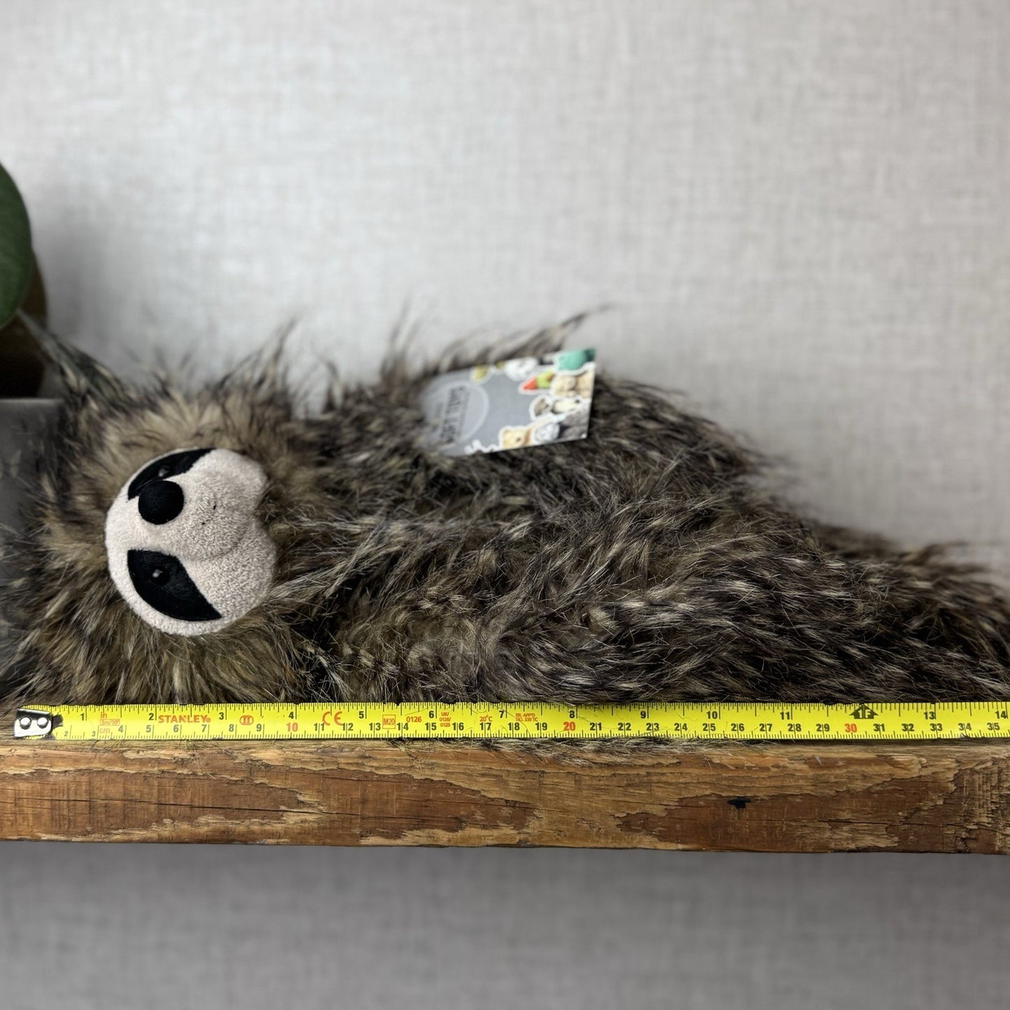 Jellycat Cyril Sloth - Fluffy Grey/brown Sloth Soft Toy Retired Rare Beanie 14”