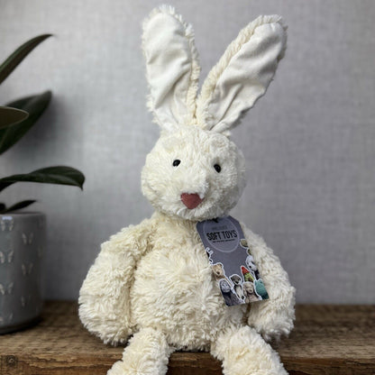 Jellycat Skiffle Bunny Rabbit - Cream Bunny Large Feet Standing Ears Vintage 12”