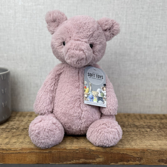 Jellycat Retired Puffles Piglet - Super Soft Pink Pig Beanie Retired 12"
