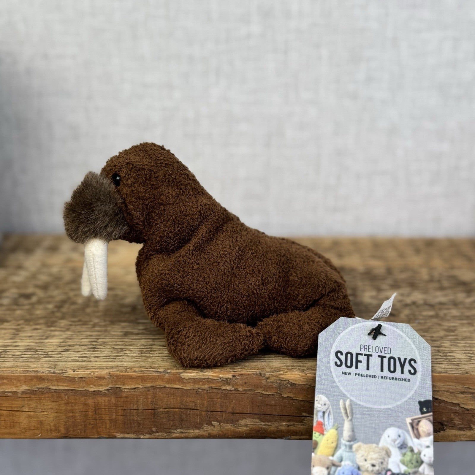 Russ Berrie Luv Pets - Wilcox Walrus Pocket Size Walrus Beanie Baby Mini Plush