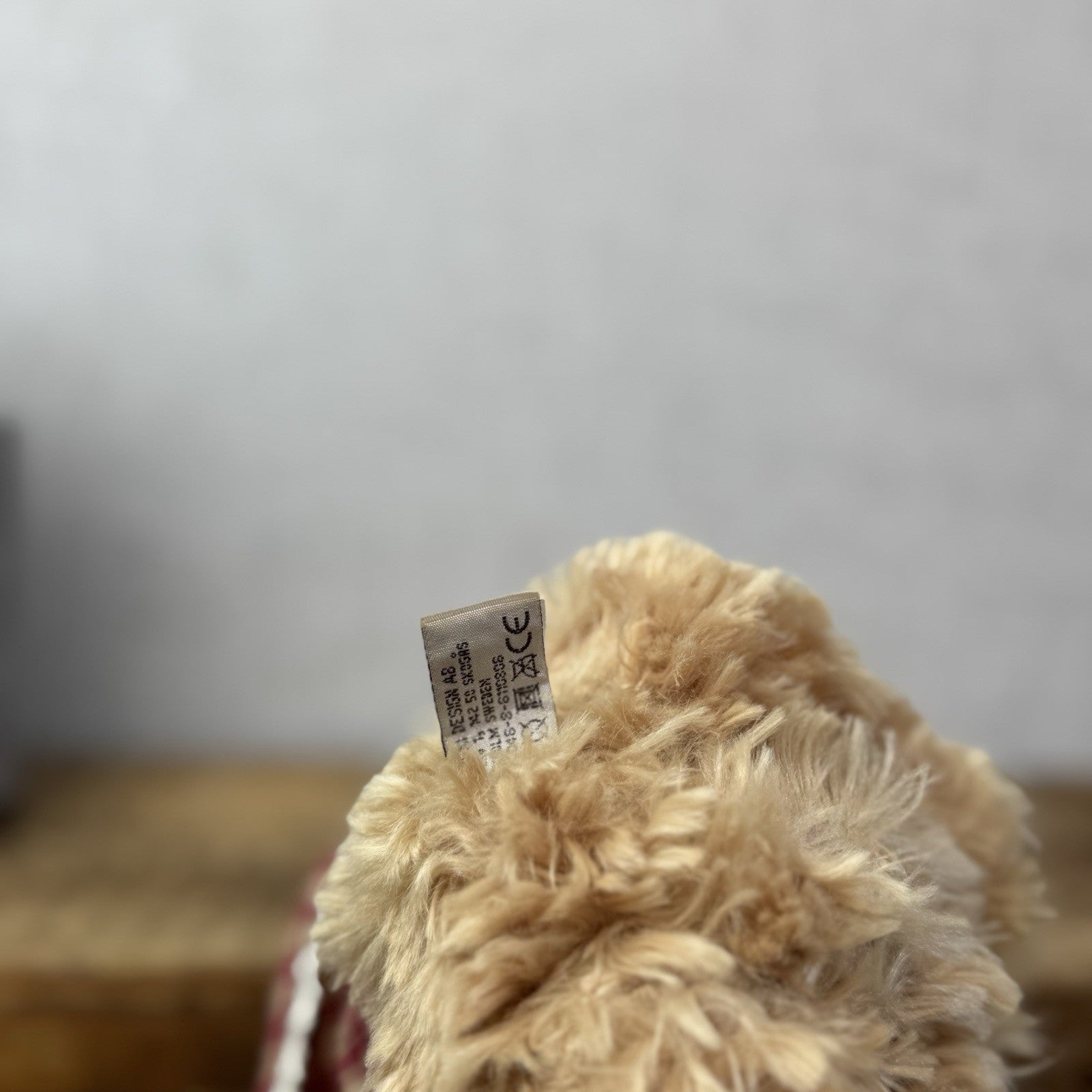 Bukowski Bears - Red/white Plaid Dress - Small Beanie Barbara Bukowski Tan Bear 