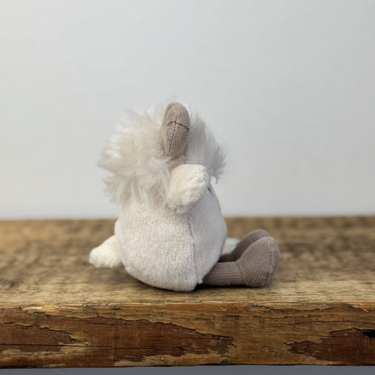 Jellycat Amuseabean Ram - Small Cream Beanie Goat Farm Animal Toy Retired (#2)