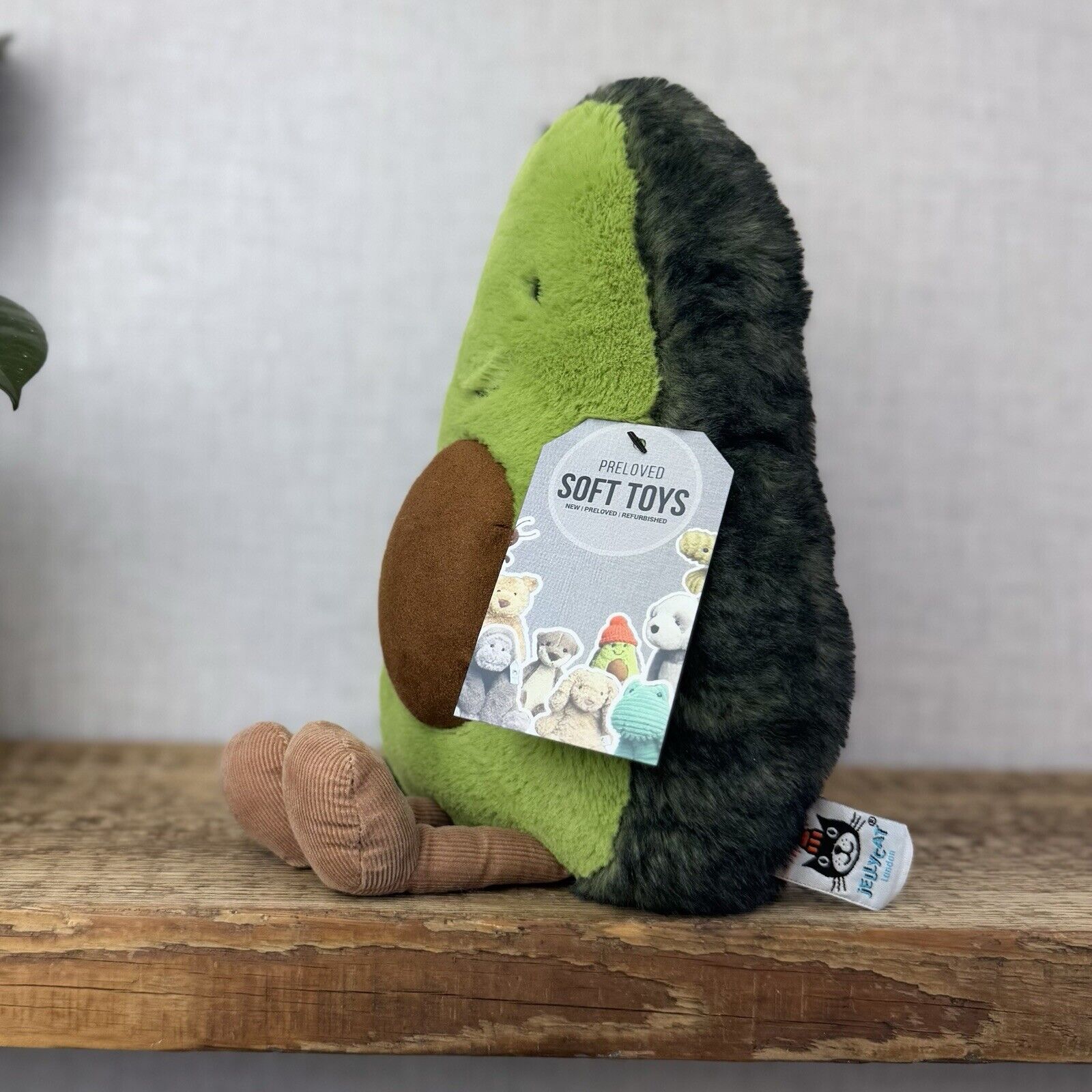 Jellycat Amuseable Avocado Medium - Soft Toy Food Play Green Fluffy Avocado 12”