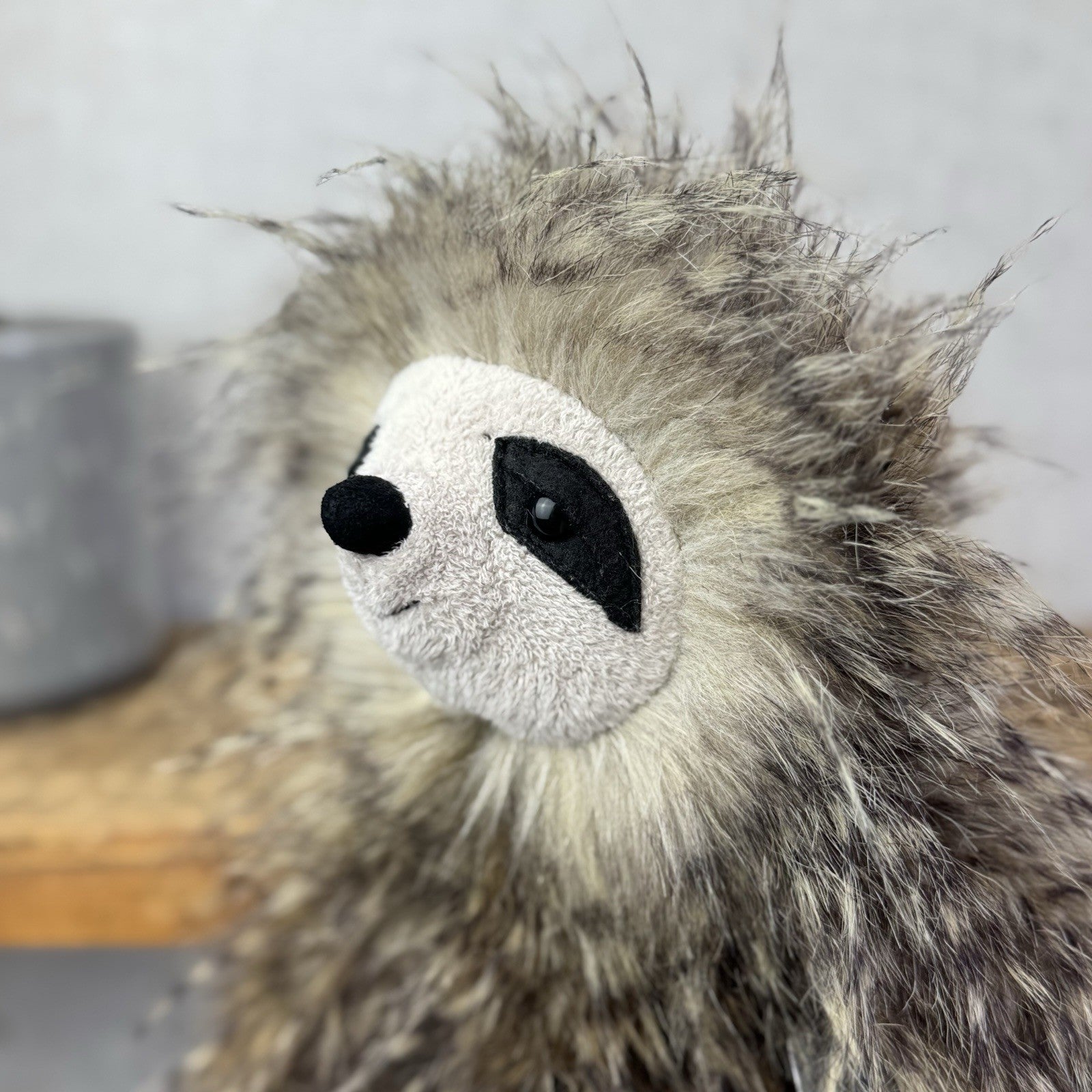 Jellycat Cyril Sloth - Fluffy Grey/brown Sloth Soft Toy Retired Rare Beanie 14”