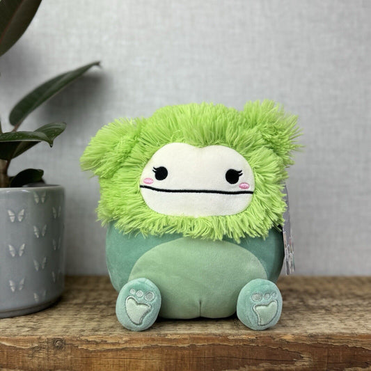 Squishmallows Bren the Green Bigfoot - Green Fluffy Soft Toy Squish Yeti 7.5"