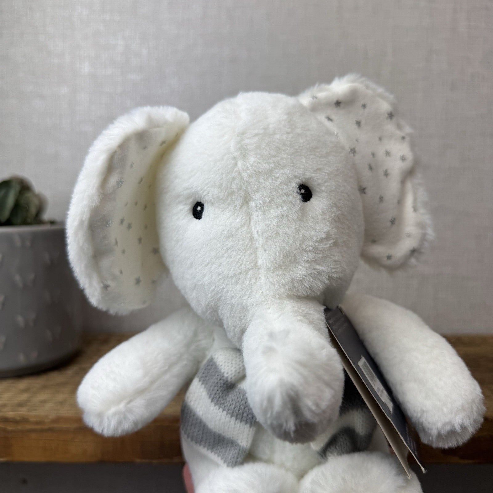 John Lewis (Jellycat Collab) My First Christmas Eelephant Soft Toy Beanie NWT 9"