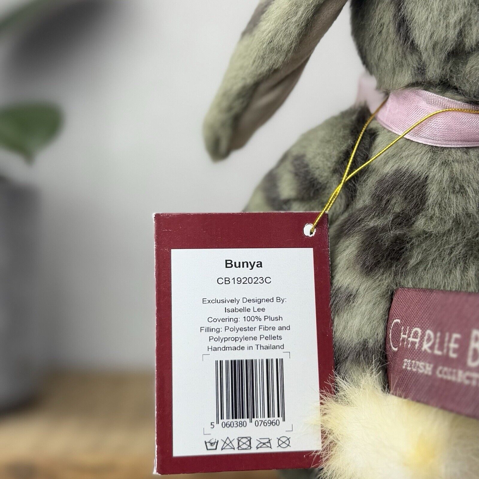 Charlie Bear Bunya - Small Rabbit Plush Collection Isabelle Lee - CB192023C 9”