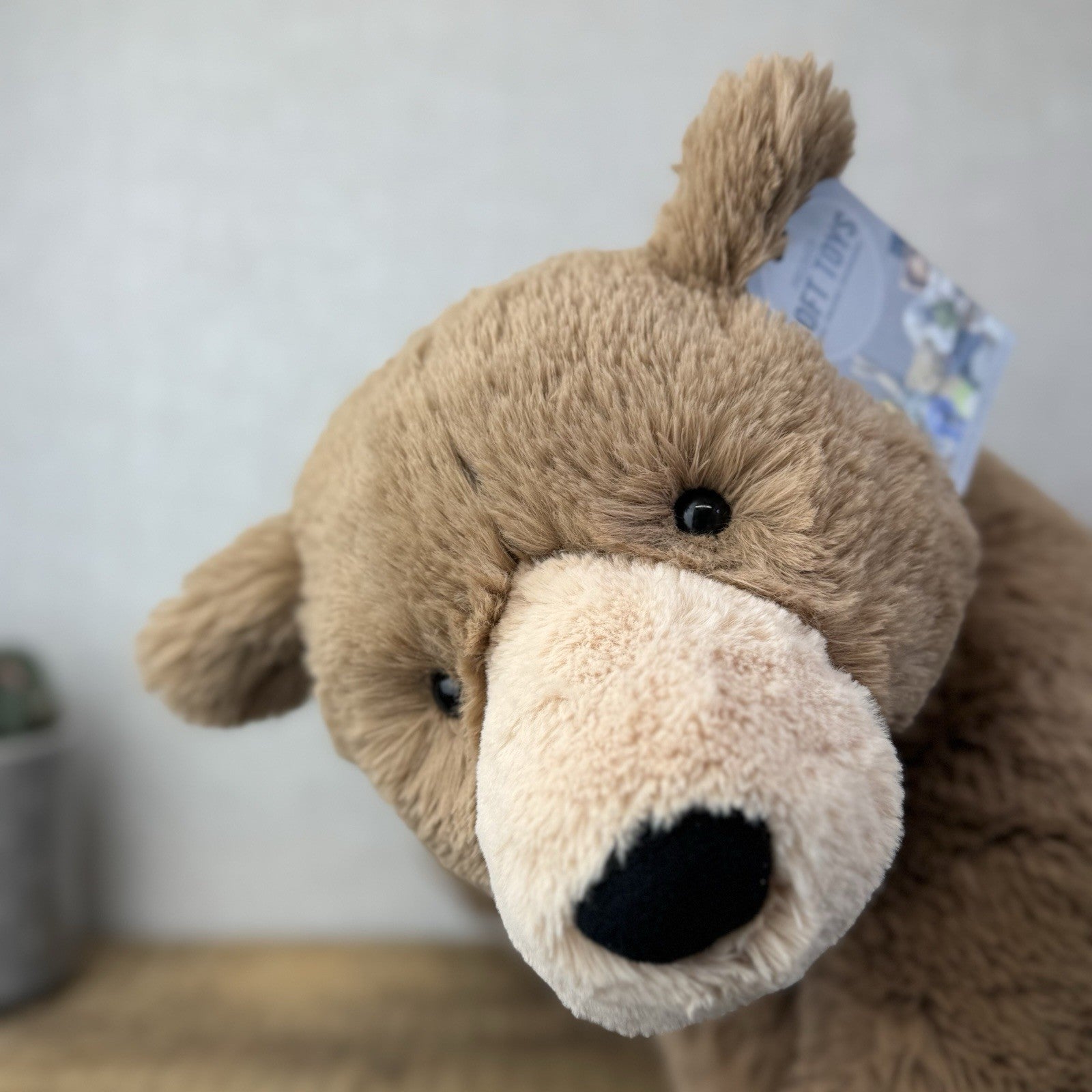Jellycat Large Laying Woody Bear - Huge Brown Beanie Bear Large Retired 25”