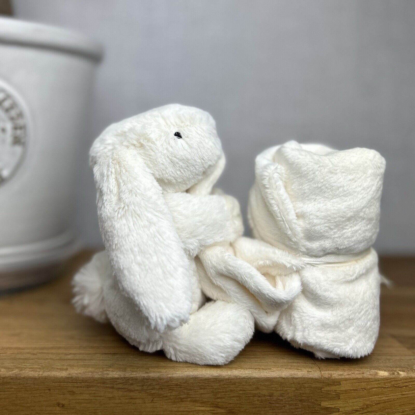 Jellycat Bashful Bunny Soother Cream - Off White Bunny Comforter Blanket New