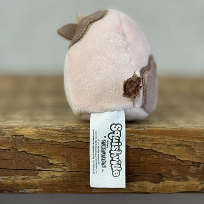 Squishmallow Squishville - Ronnie The Cow Pink/Brown 2" (Multi Buy Discount)