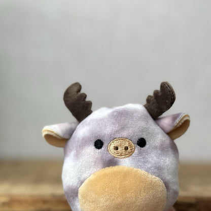 Squishmallow Squishville - Gregor The Moose - Tie Dye Moose Deer Soft Toy 2"