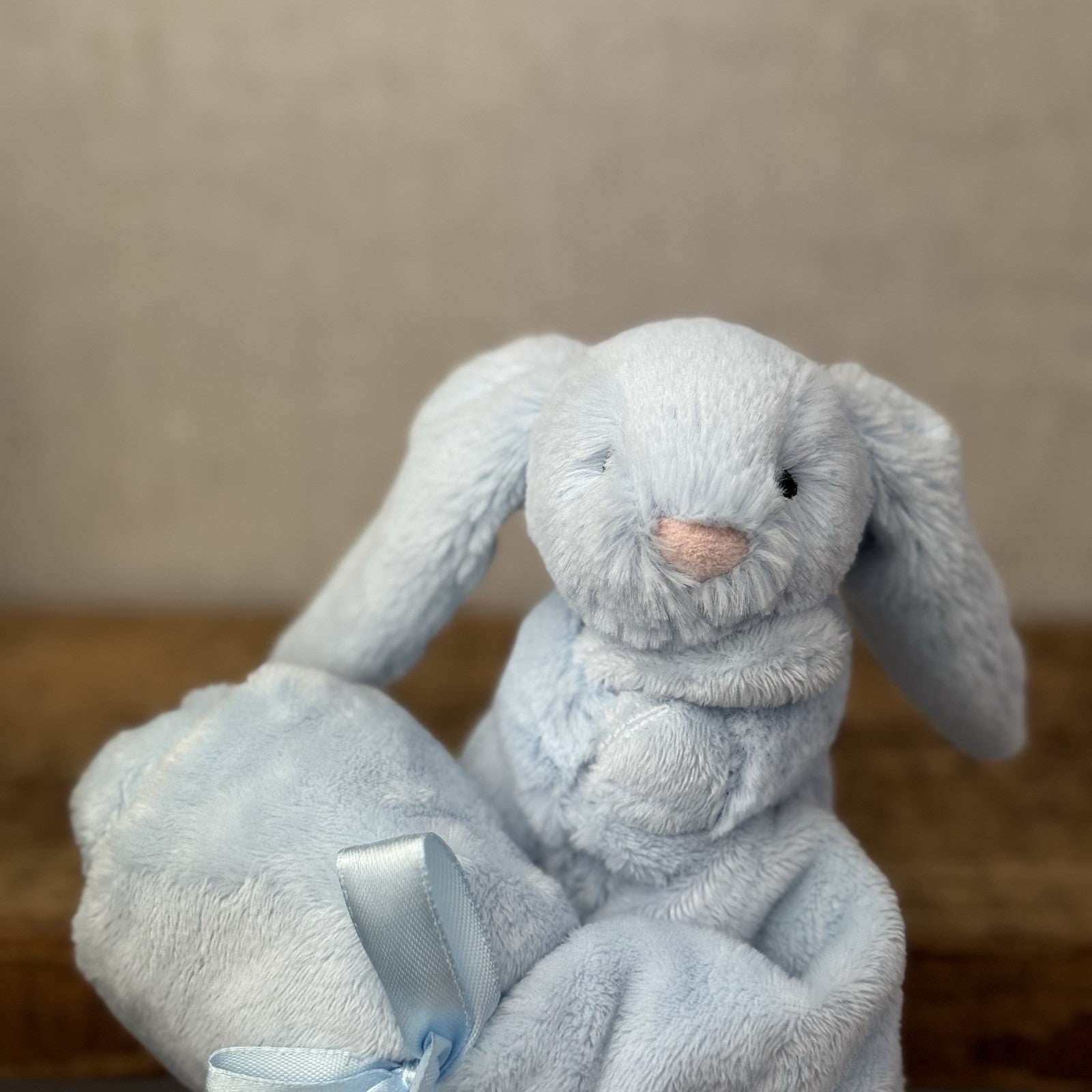 Jellycat Bashful Blue Bunny Soother - Baby Soother Blue Retired New Without Tags