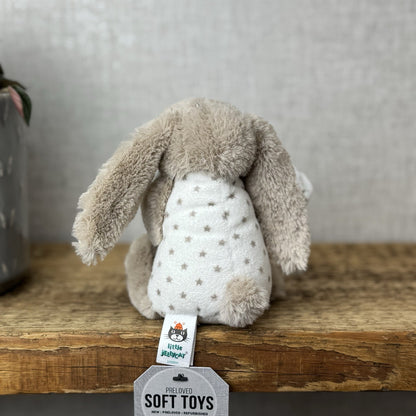 Jellycat Bashful Star Bunny  Soother - Beige/White Star Blanket Bunny Comforter