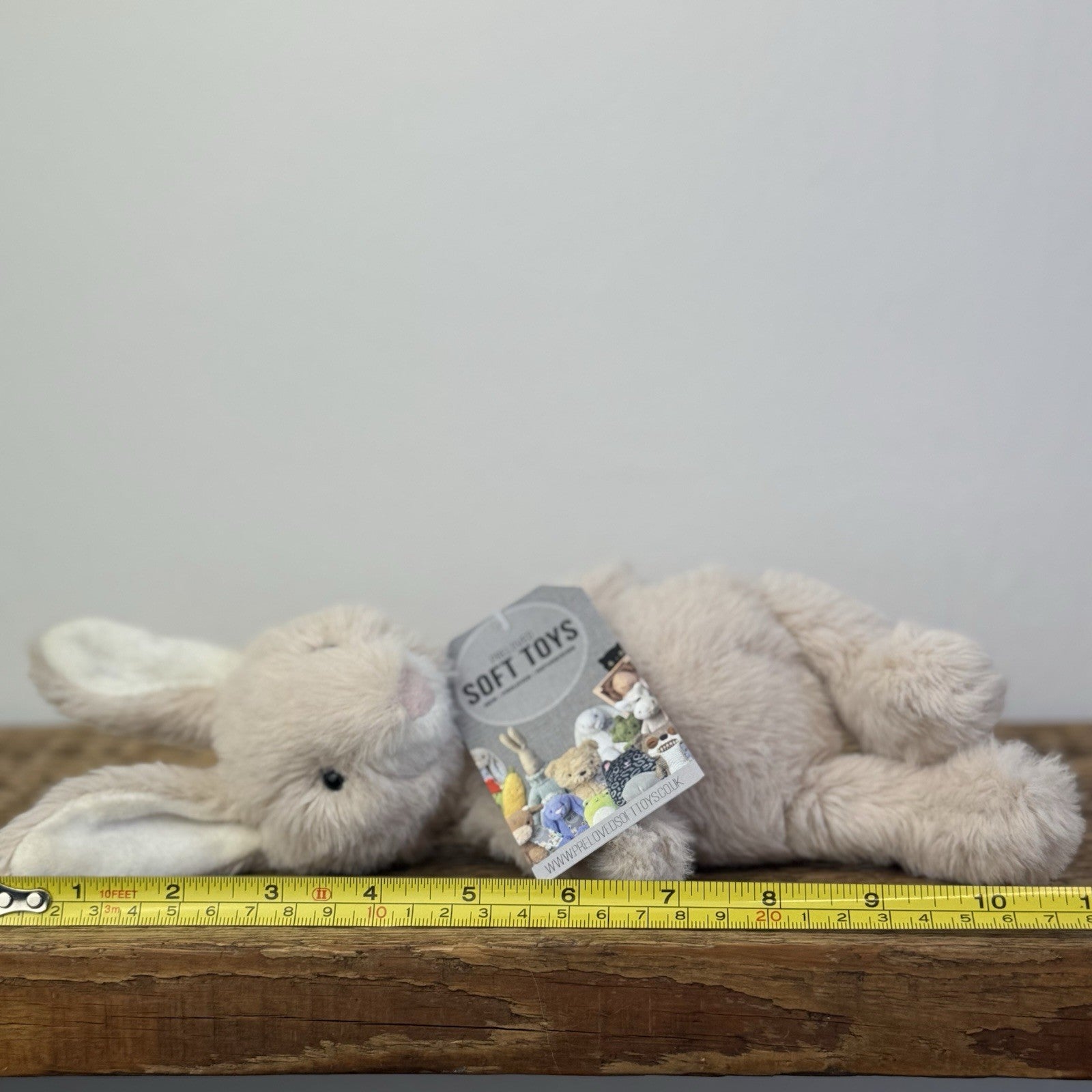 Jellycat Nibbles Bunny Beige - Rare/Retired Fluffy Bunny Small Size 10"