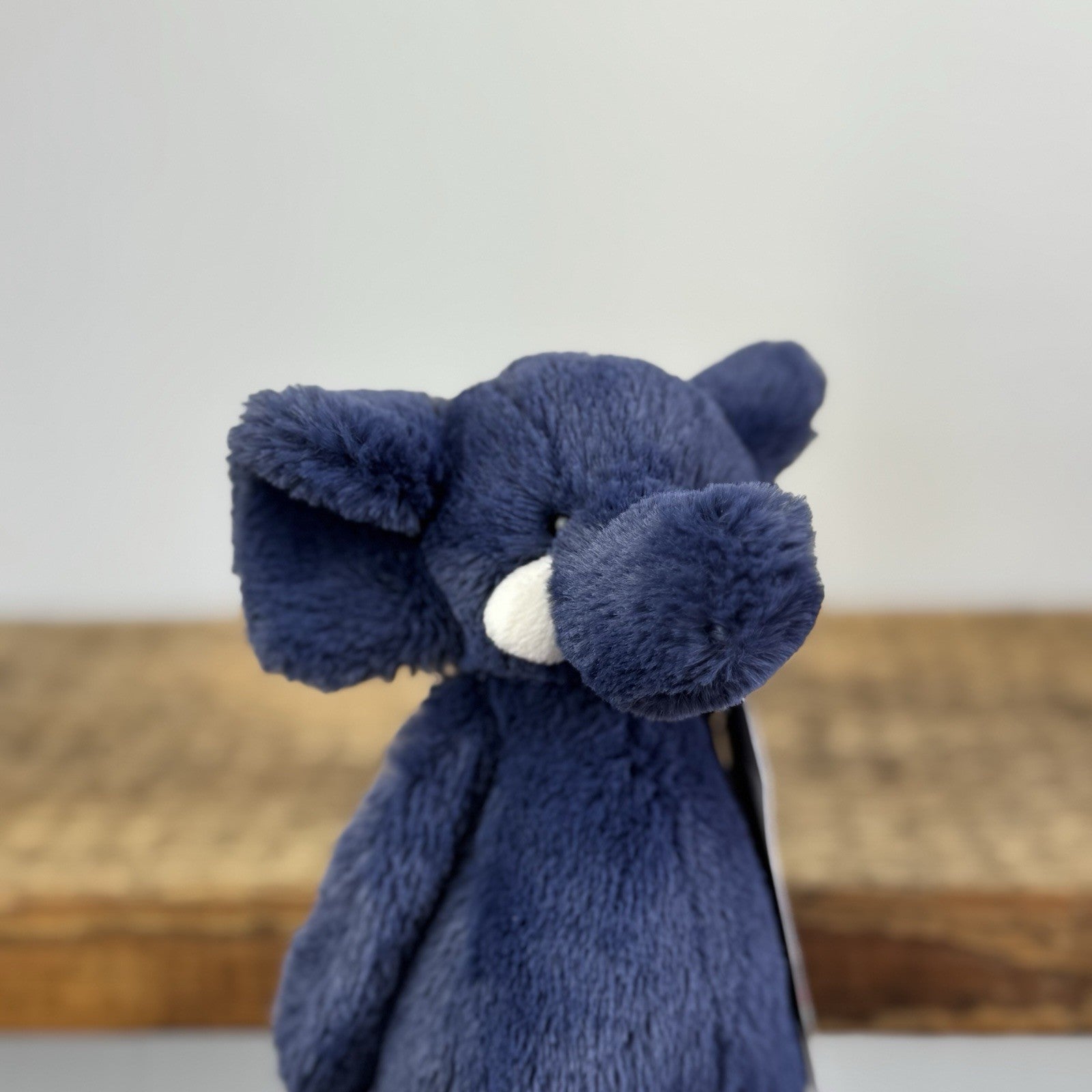 Jellycat Small Bashful Navy Elephant - Small Dark Blue Retired Elephant 8"