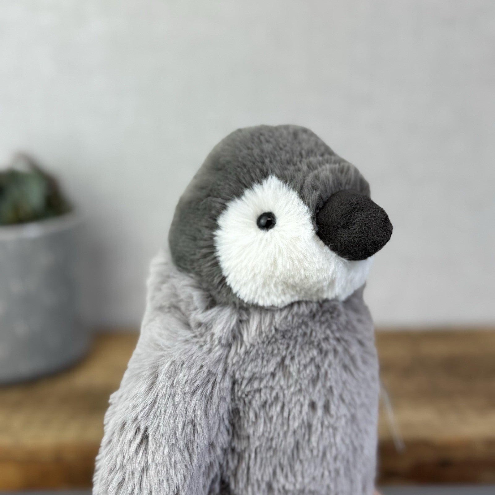 Jellycat Percy Penguin Medium Soft Plush Toy -  Grey Fluffy Penguin Plush 10"