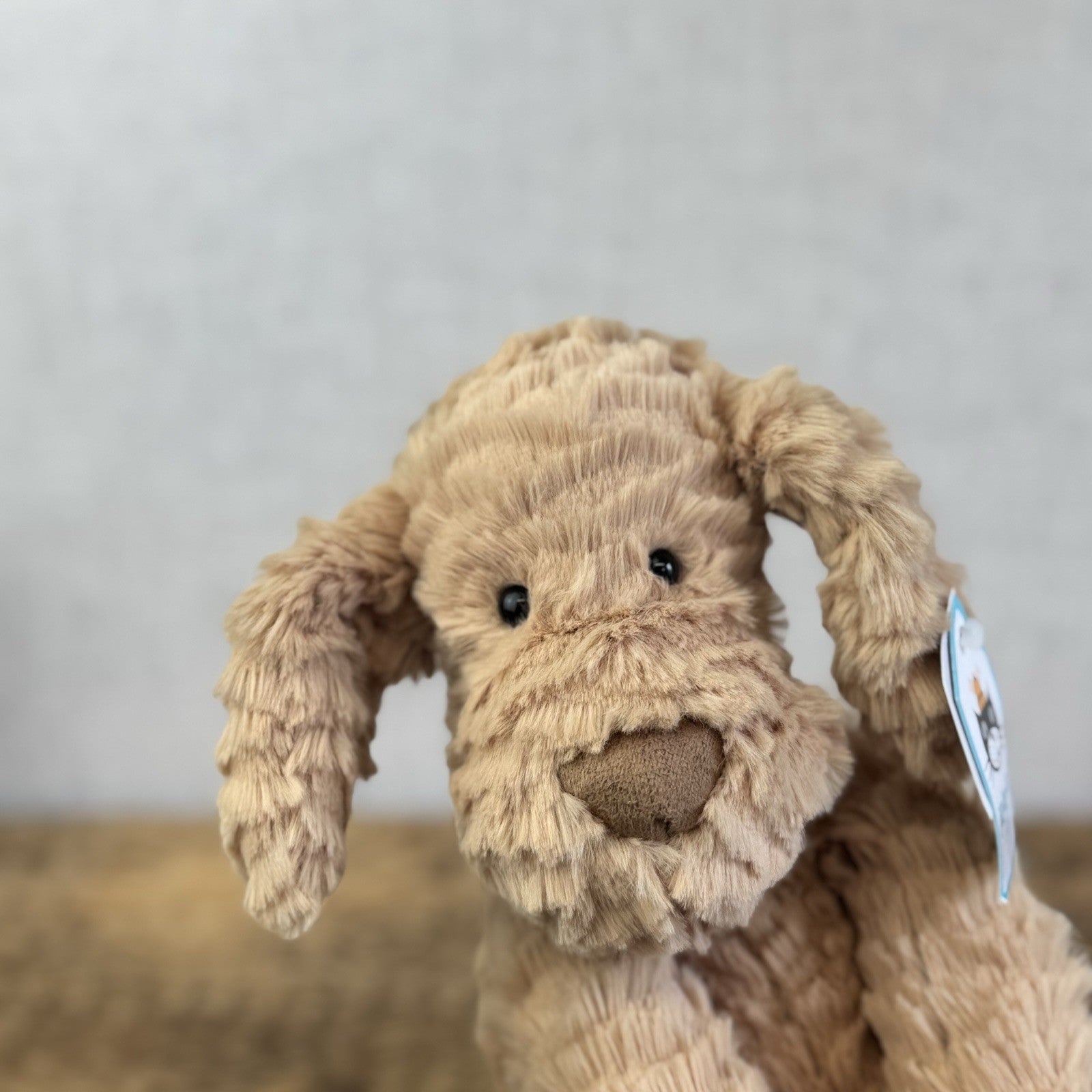 Jellycat Fuddlewuddle Puppy Medium - Light Brown Beige Dog With Tags Rare 8"