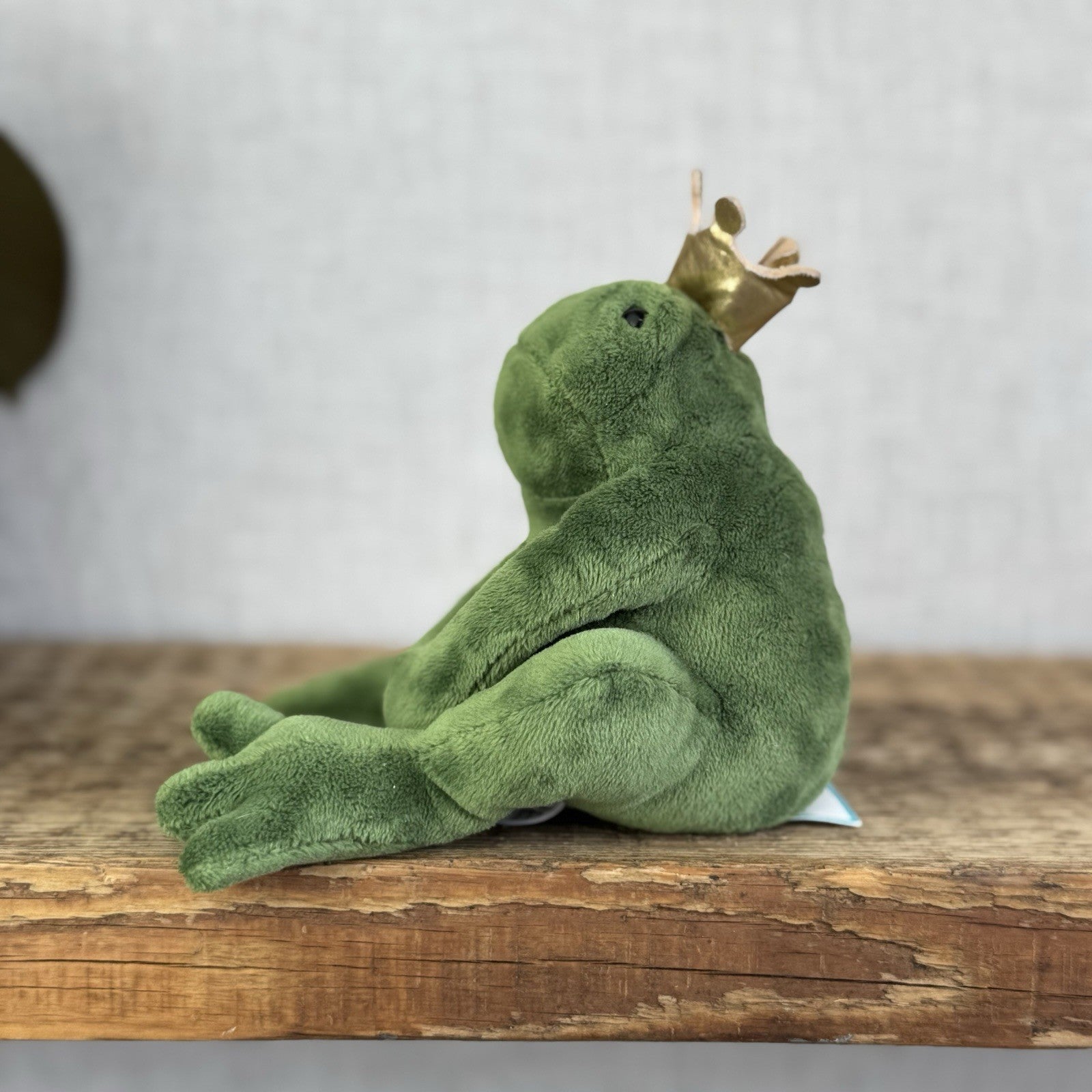Jellycat Little Frederick Green Frog Prince Gold Crown - New With Tags 