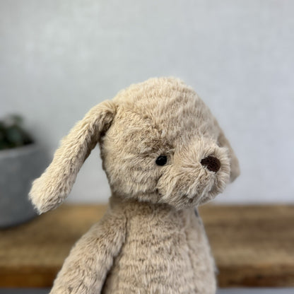 Jellycat Rolie Polie Puppy - Textured Beige Retired Puppy Soft Toy NWOT 12"