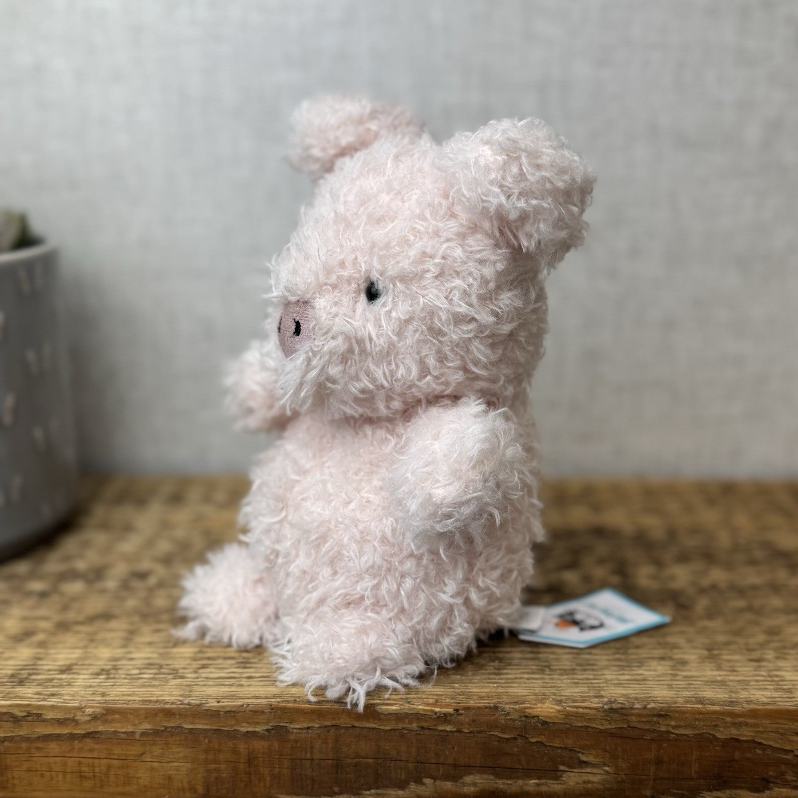 Jellycat Little Pig - Fluffy Pink Piglet Soft Toy Small Curly Fur Retired 7"