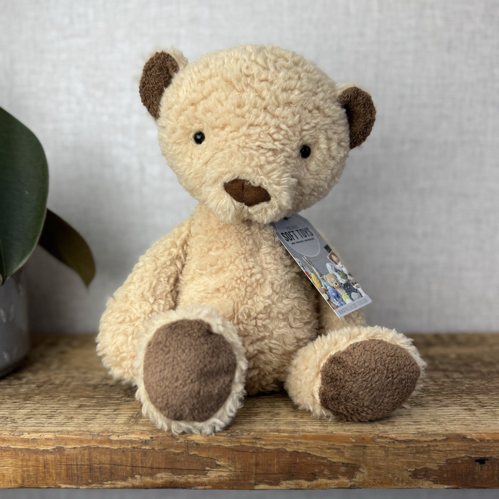 Jellycat Medium Vintage Bear - Vintage Light Brown Bear Beanie Soft Toy 12” Rare