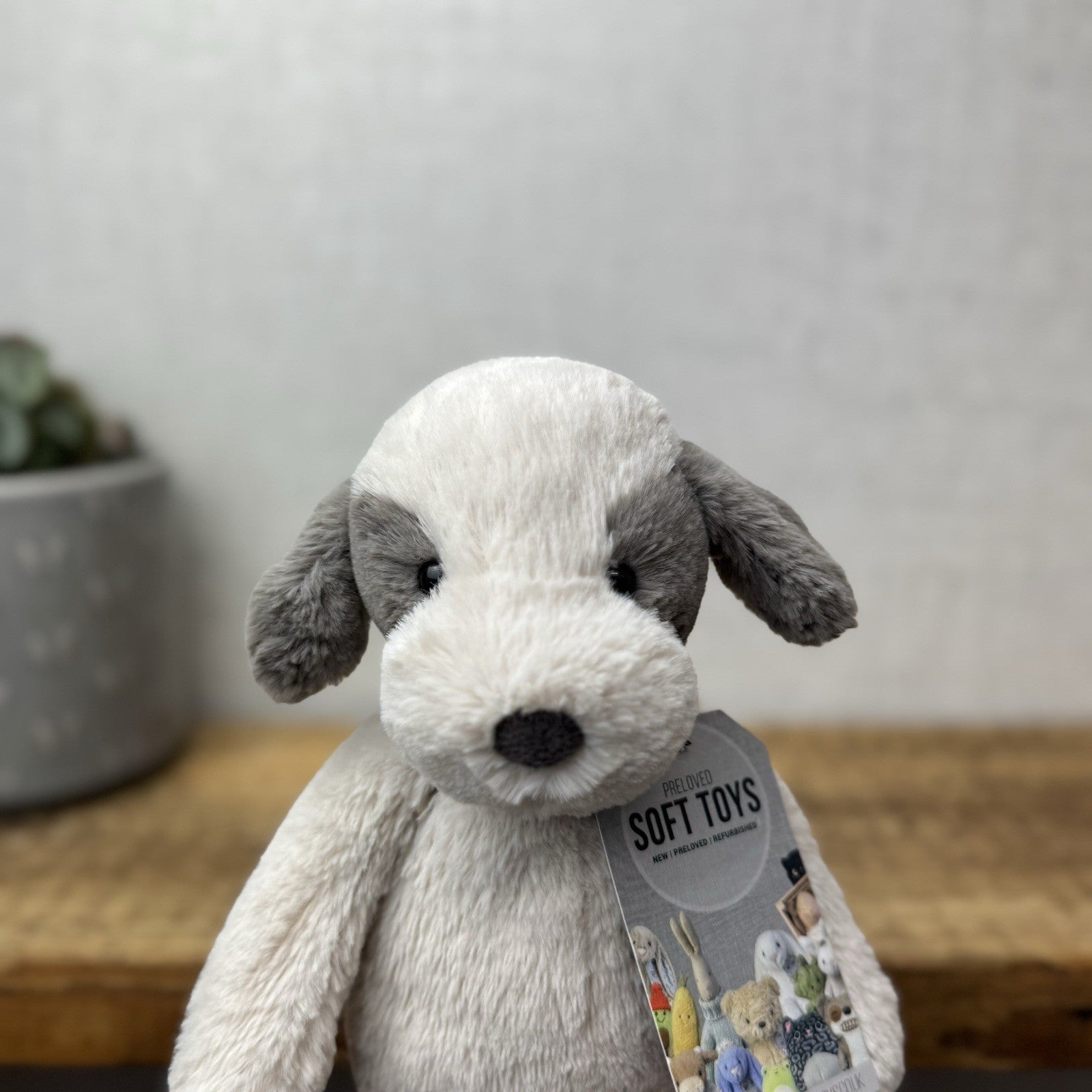 Jellycat Small Snugglet Barnaby Pup - Small Brown/Cream Dog Soft Retired 11"