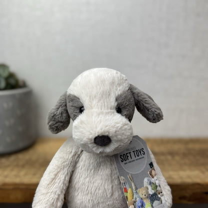 Jellycat Small Snugglet Barnaby Pup - Small Brown/Cream Dog Soft Retired 11"