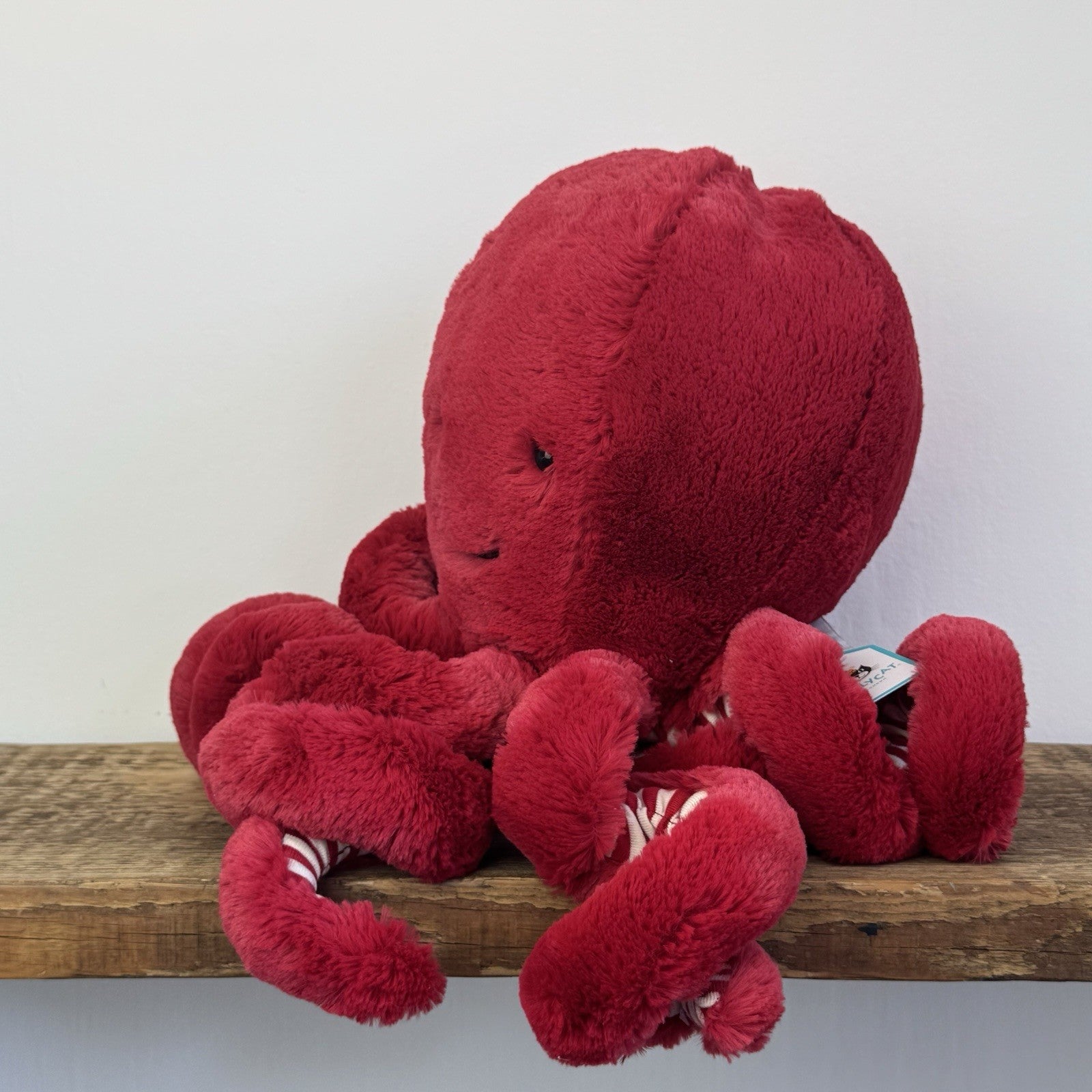 Jellycat Cranberry Octopus - Large Red Octopus Beanie Retired BNWT 16"