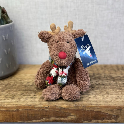 John Lewis Christmas Mini Cozy Reindeer - Knitted Jumper (Jellycat Collab)