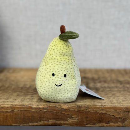 Jellycat Fabulous Fruit Pear -New Small Pear Play Food - Pear Plush Soft Toy 5" 