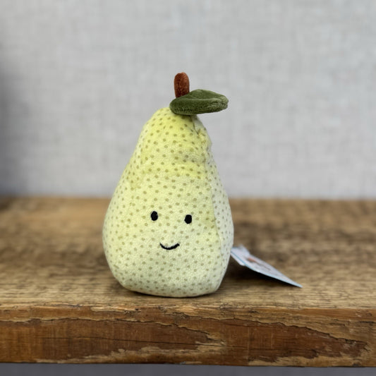Jellycat Fabulous Fruit Pear -New Small Pear Play Food - Pear Plush Soft Toy 5" 
